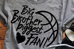 Basketball SVG - Biggest Fan SVG Big Little Sister Brother Product Image 11