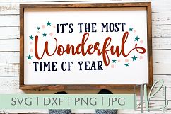 It&#039;s The Most Wonderful Time Of The Year SVG, Christmas SVG Product Image 1