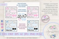 Birth Stats SVG Bundle LL121 SVG DXF FCM EPS AI JPG PNG Product Image 1