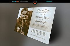 Retro Wedding Invite Template Product Image 1