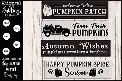 Pumpkin Spice Fall Sign SVG Set Product Image 1