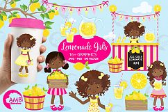 Lemonade clipart, lemonade girls, clipart graphics, illustrations AMB-897 Product Image 1