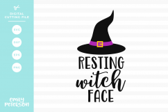 Resting Witch Face SVG DXF EPS PNG Product Image 1