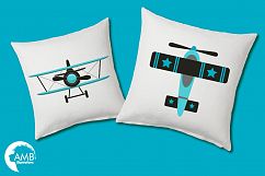 Airplane clipart, Airplane graphics, Biplane, Plane clipart, graphics, illustrations AMB-2268 Product Image 3