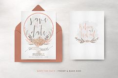 Wreath &amp; Flower Wedding Invitation Suite Product Image 6