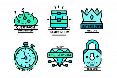 Quest game icons vector flat Product Image 1