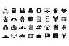 Responsibility icons set, simple style Product Image 1