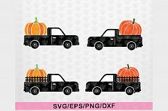 Pumpkin Truck - Halloween SVG EPS DXF PNG Cutting Files Product Image 1