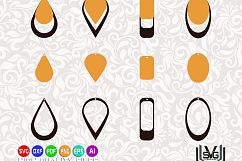 144 Earrings template SVG - Cut files - Leather earrings SVG Product Image 13