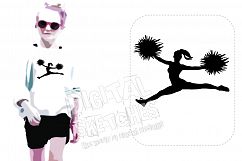 Cheerleader Cheer Sport Machine Embroidery Design 4 Sizes Product Image 1