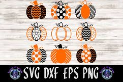 Halloween Pumpkins Set of 9 Bundle | SVG DXF EPS PNG Files Product Image 1