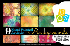 9 Hand Painted Artistic Backgrounds Product Image 1
