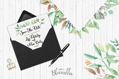 Watercolor Leaf Frames Green Leaf Clipart Borders Product Image 8