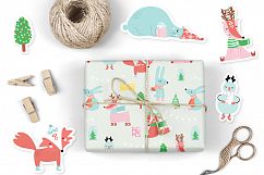 Winter forest cartoon set Product Image 2