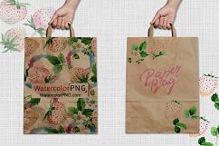 White Strawberry PNG watercolor fruit set Product Image 4