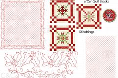 24 Plus Christmas Quilt Patterns Digital Paper Pack Product Image 6
