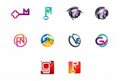 Modern and elegant business logos set Product Image 1