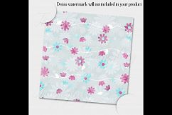 12 Daisy Flower Digital Paper in Deep Ruby Theme Color Product Image 2