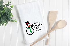 Fa La La La La - Deck the Halls Christmas SVG Cut File - DXF Product Image 6