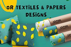 Lemon Seamless Vector Patterns Pack Product Image 2