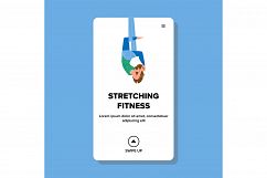 Stretching Fitness Exercise Make Woman Vector Product Image 1