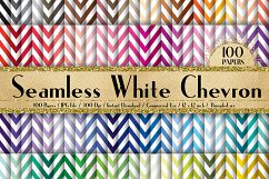 100 Seamless White Chevron Pattern Digital Papers Product Image 1