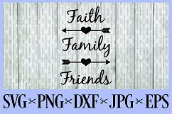 Faith Family Friends arrowsSVG PNG EPS DXF JPG  Product Image 1