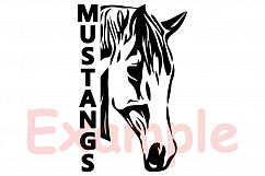 Mustangs Sport Heart SVG NFL nba mlb ncaaf Cheer high 990s Product Image 3