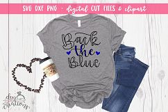 Back The Blue hand lettered - SVG - DXF - PNG Cut Files Product Image 2