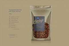 Transparent Stand Up with Zipper Mockup Product Image 5