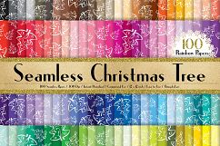 100 Seamless Christmas Tree Pattern Digital Papers Product Image 1