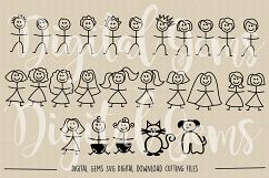 Stick figure people SVG / DXF / EPS / PNG files Product Image 2