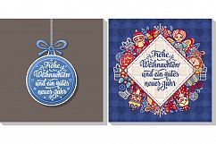Frohe Weihnacht. Neues Jahr. Congratulations in German language. Happy Christmas in Deutschland. Product Image 4