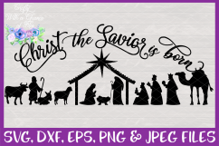 Christ Our Savior is Born SVG Christmas Nativity Design Product Image 3