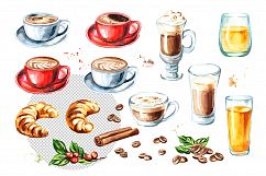 Morning coffee. Watercolor Product Image 2