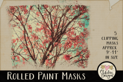 Clipping Masks - Rolled Paint Photoshop Masks &amp; Tutorial Product Image 5