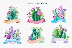 Cactus. Watercolor illustrations. Product Image 11