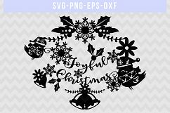 christmas svg cut file, snowflake svg, winter svg, floral Product Image 1
