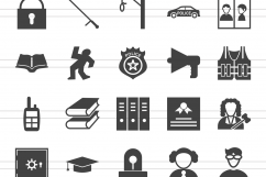 50 Law &amp; Order Glyph Icons Product Image 2