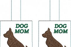 ITH Dog Mom Hand Sanitizer Holder- Snap Tab (5x7 Hoop) - Machine Embroidery Product Image 3