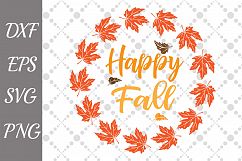 Happy Fall Svg,THANKSGIVING SVG, Fall Weath Svg Product Image 1