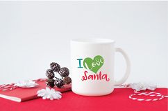I Love Santa - Christmas SVG Cut File - DXF PNG EPS JPG AI Product Image 3