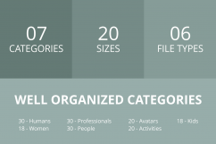 166 People Filled Round Corner Icons Product Image 3