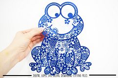 Frog paper cut SVG / DXF / EPS files Product Image 8