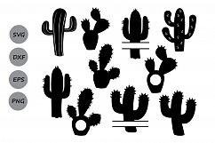 Cactus svg, cactus clipart, Cactus Monogram Svg, cactus silhouette, Cactus SVG Cut Files, cricut files, cactus cutfiles, dxf, svg, eps, png. Product Image 2