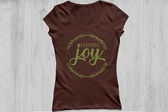 Choose Joy SVG, Christmas SVG, Choose Happiness, Merry Christmas SVG, Silhouette Calligraphy, Silhouette, Cricut Files, svg, dxf, eps, png. Product Image 2