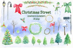 Watercolor Christmas Street  Product Image 3