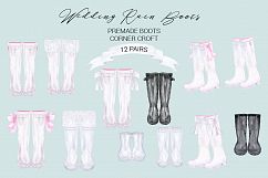 Watercolor Wedding Rain Boots  Product Image 4