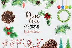 Pine Tree - Christmas Watercolor Illustrations Product Image 2