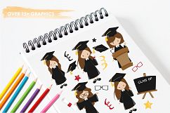 Graduation Girls graphics and illustrations Product Image 3